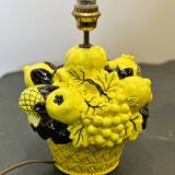 Striking Uco Zaccagnini Lemon Fruit Basket Table Lamp, 1970s. Italy.