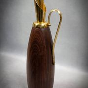 Aldo Tura - Vintage wood and brass pitcher - Italy, circa 1950