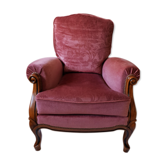 Bergère rose style Louis XV