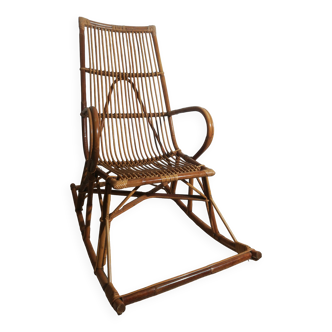 Vintage rattan rocking chair