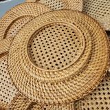 Assiettes en rotin