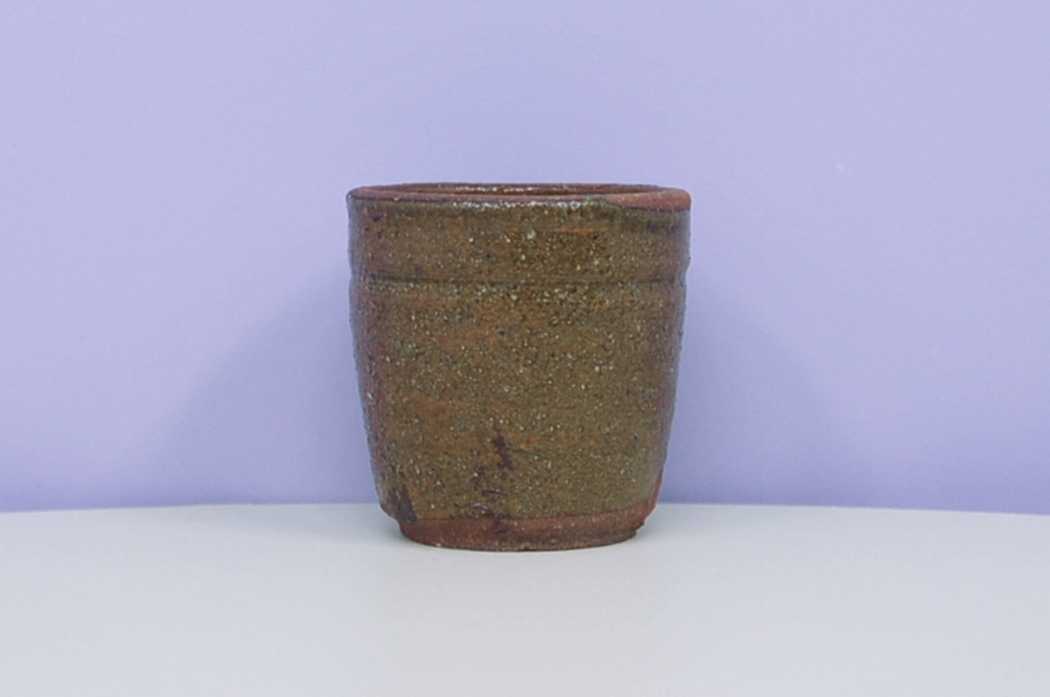 vintage brown ceramic pot