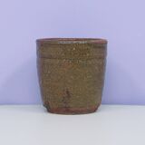 vintage brown ceramic pot