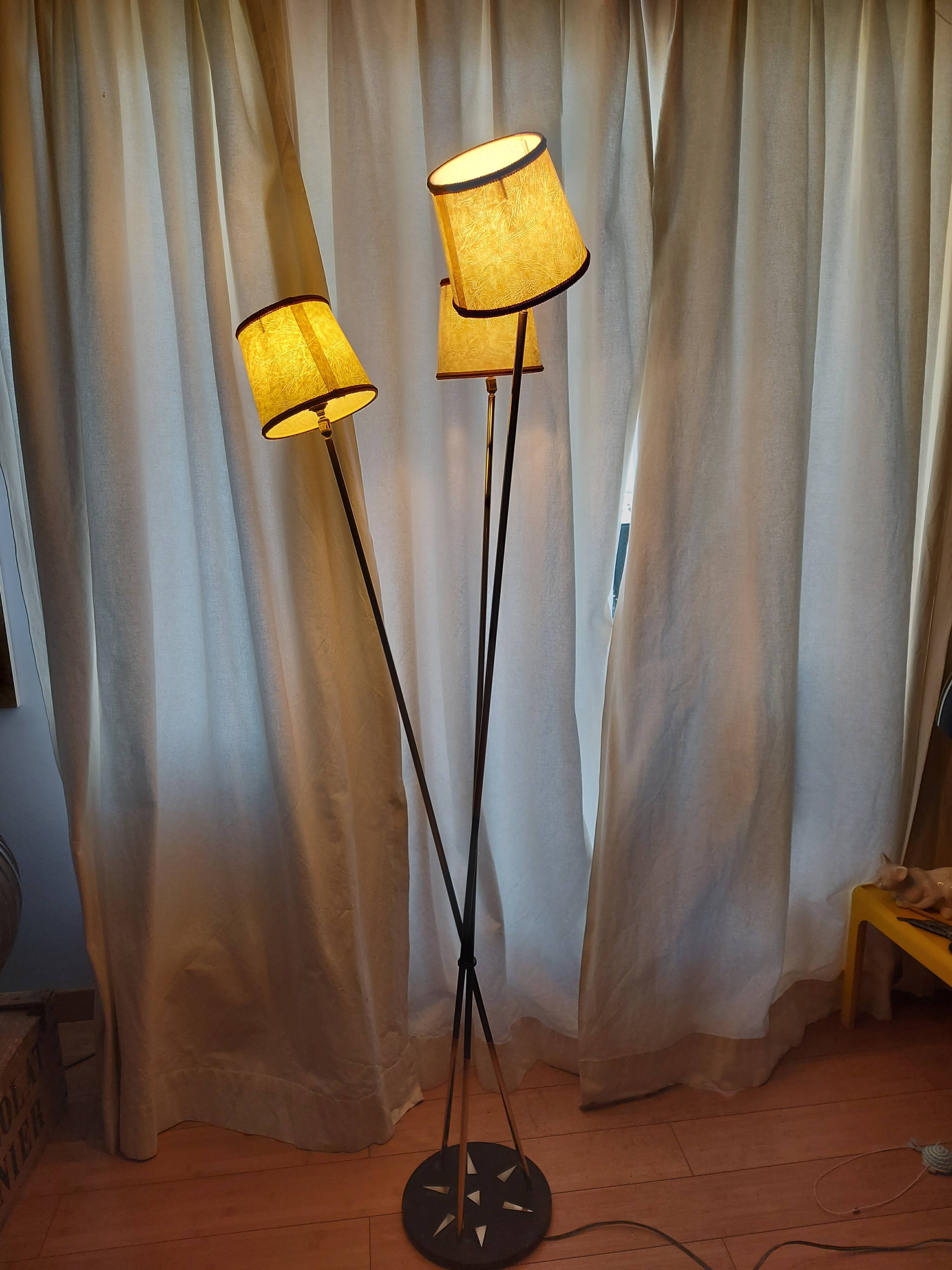 Arlus 3-Light Brass Designer Floor Lamp