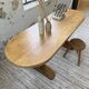 Brutalist pine oval table