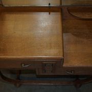 Art Deco whitewashed oak dressing table with Heal's stool.