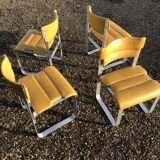 Rare vintage dining chairs in Finnish style by ILMARI LAPPALAINEN, 1960s