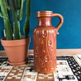 Vintage XL Scheurich ceramic floor vase 488-45, West German pottery