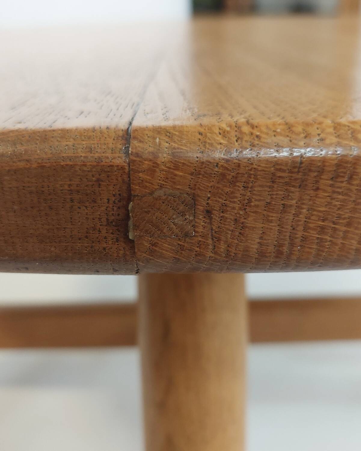 Brutalist oak coffee table