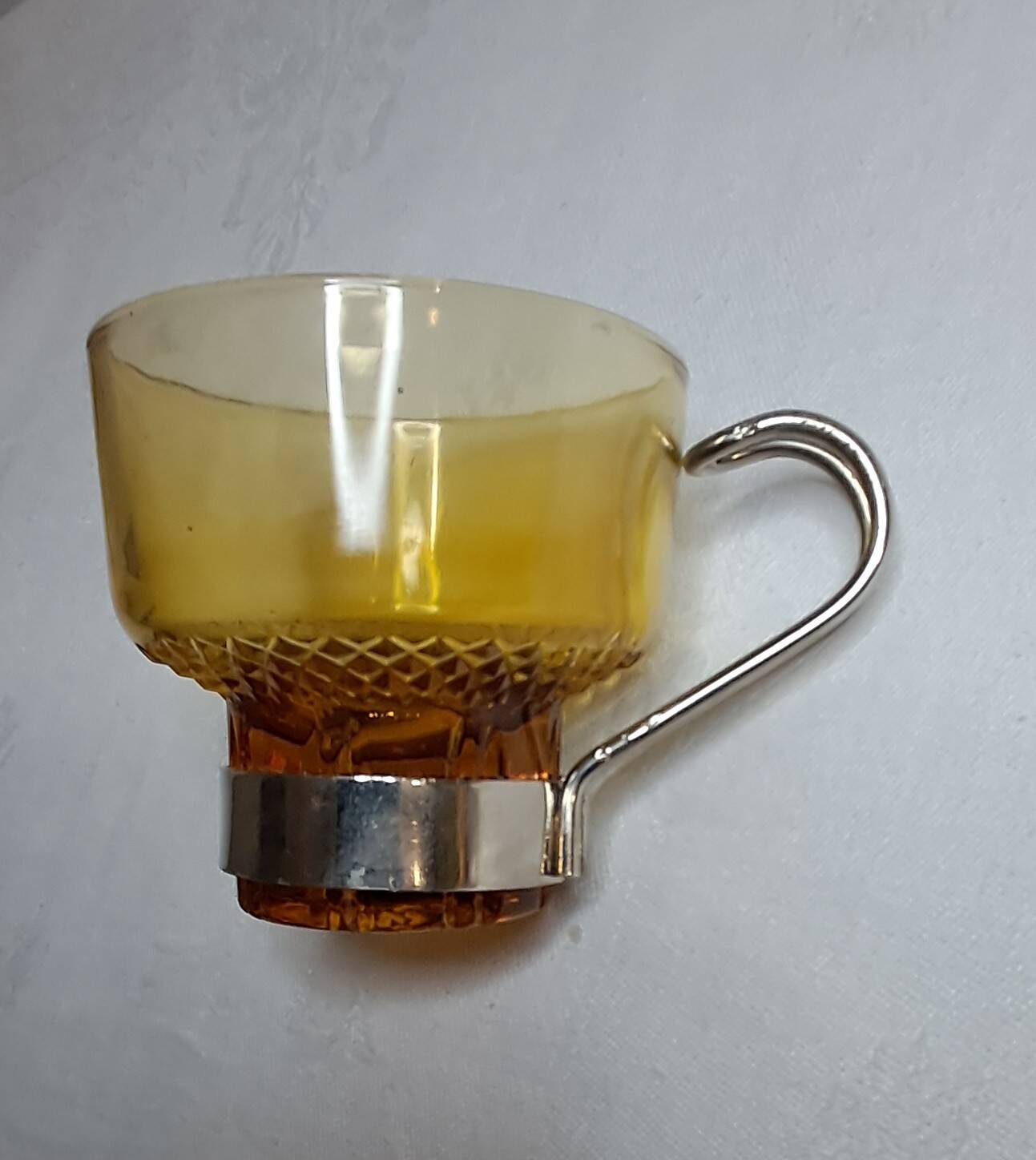 Amber glass espresso cups from the 1960s-70s. Italy