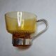 Amber glass espresso cups from the 1960s-70s. Italy