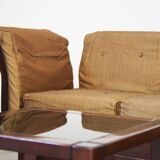 1970s Modular Beechwood Sofa by Frigerio – Original Fabric Upholstery, Set of 6