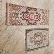 Set of 2 vintage handmade Turkish rugs 51x66 cm