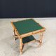 Mediterranean Bamboo Side Table in the style of Audoux Minet, France, 1950s
