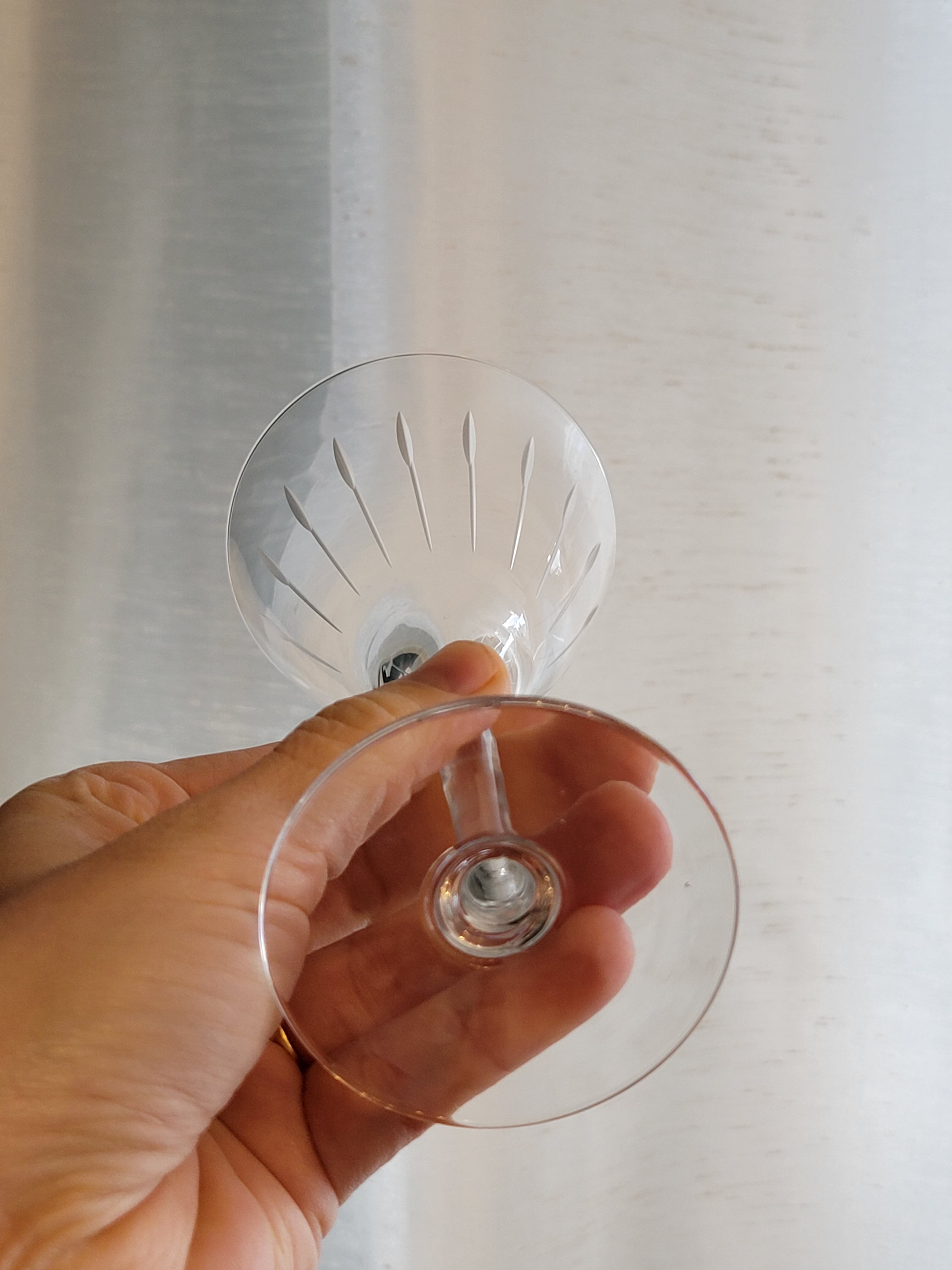 6 wine / port glasses in Baccarat cut crystal? 1930s