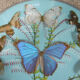 Vintage frame butterflies and silk threads - artefama - annees 50