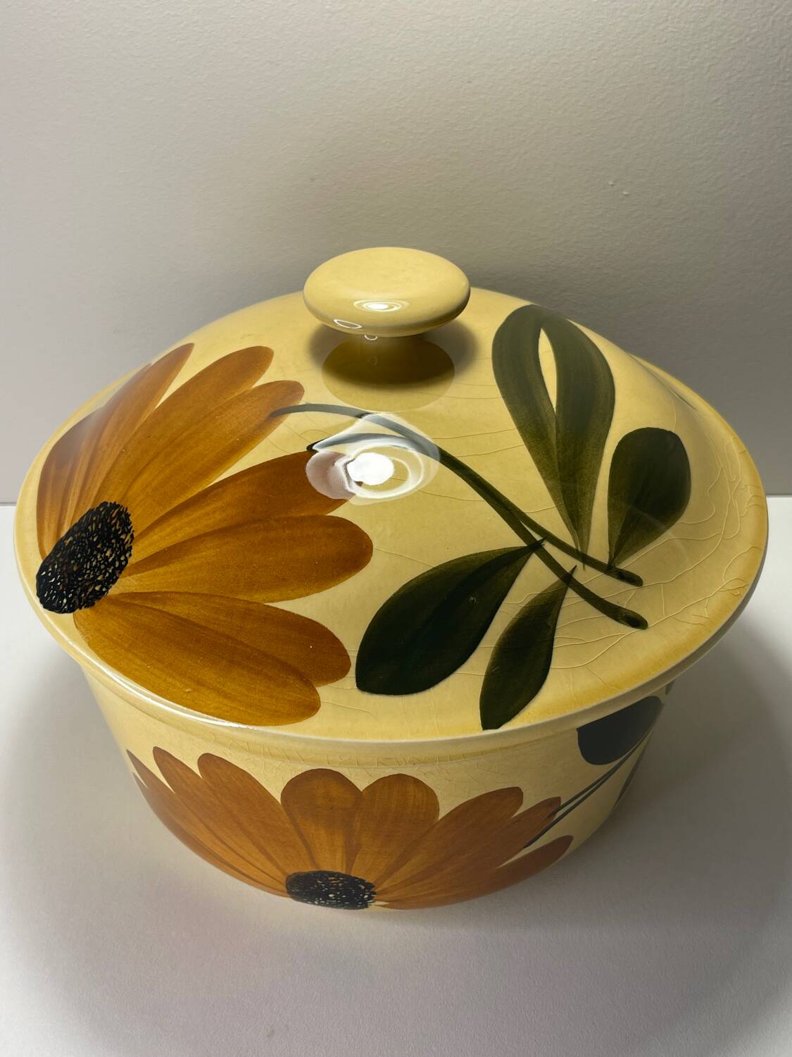 Gien earthenware tureen and gravy bowl set, Tournesol collection