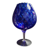 Vintage cobalt blue glass vase Empoli