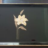 Vintage black lacquered tray - Melarti