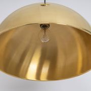 Large suspended brass chandelier by Florian Schulz, Germany.