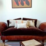 Antique Belle Epoque Oak Wood and Cane Footstool/ Occasional Table, late 19th-C