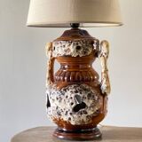 Lamp ceramic fat lava double lighting 70s