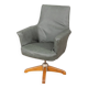 50s vintage swivel armchair in leather design anonima castelli