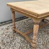 Table de ferme poncée rallonge jusqu'à 2,54m