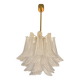 Contemporary Glass "Sella" Chandelier With Gold 24k Metal Fram
