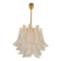 Contemporary Glass "Sella" Chandelier With Gold 24k Metal Fram