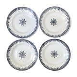 Series of 4 flat plates terre de fer model "primax"
