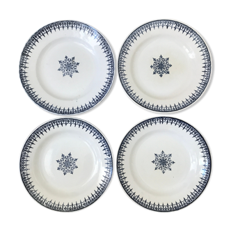 Series of 4 flat plates terre de fer model "primax"