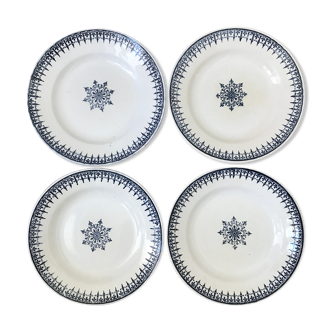 Série de 4 assiettes plates terre de fer modèle « primax »