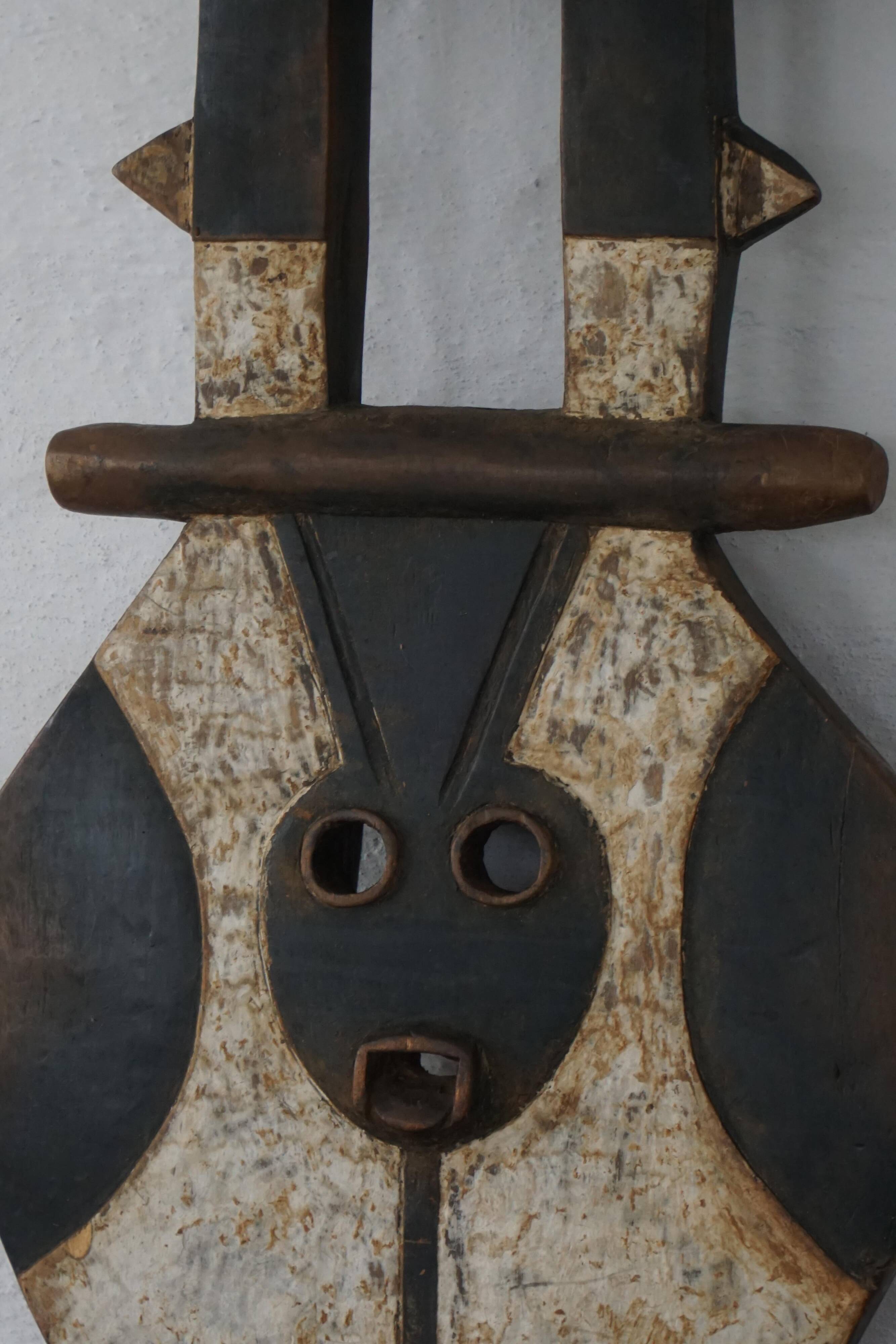 20th century, Bedu Nafana mask, carved wood, tribal art, decorative object
