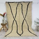 Handmade wool berber rug 258 x 158 cm