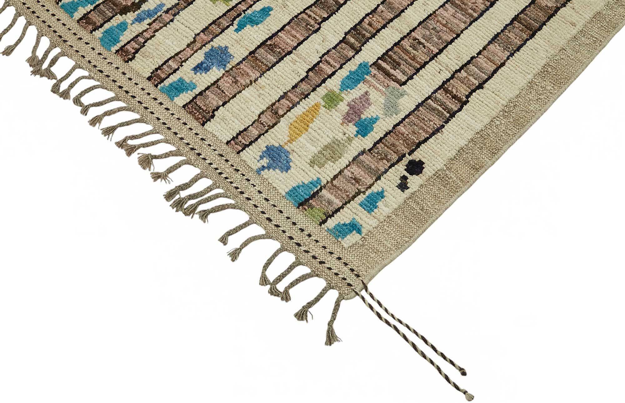 Handwoven Tribal One of a Kind 201 cm x 297 cm Multicolor Wool Carpet
