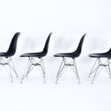 Set of 4 DSR Dining Chairs by Charles & Ray Eames for Herman Miller, 1970s