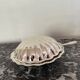 Shell-shaped metal butter dish