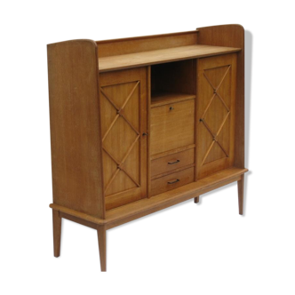 Armoire vintage chêne clair années 50