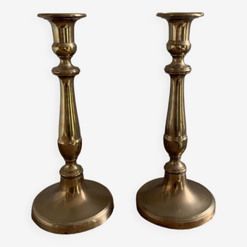 Pair of brass candlesticks 28 cm