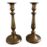 Pair of brass candlesticks 28 cm