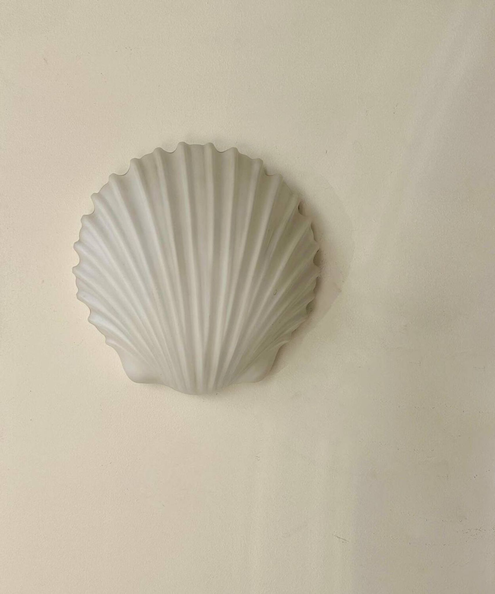 Applique vintage coquillage, opaline, Limburg Allemagne 1960