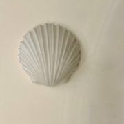 Applique vintage coquillage, opaline, Limburg Allemagne 1960