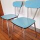 Lot of 2 Peugeot formica chairs