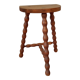 Tabouret tripode pieds perlés