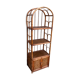 Vintage 70s rattan library