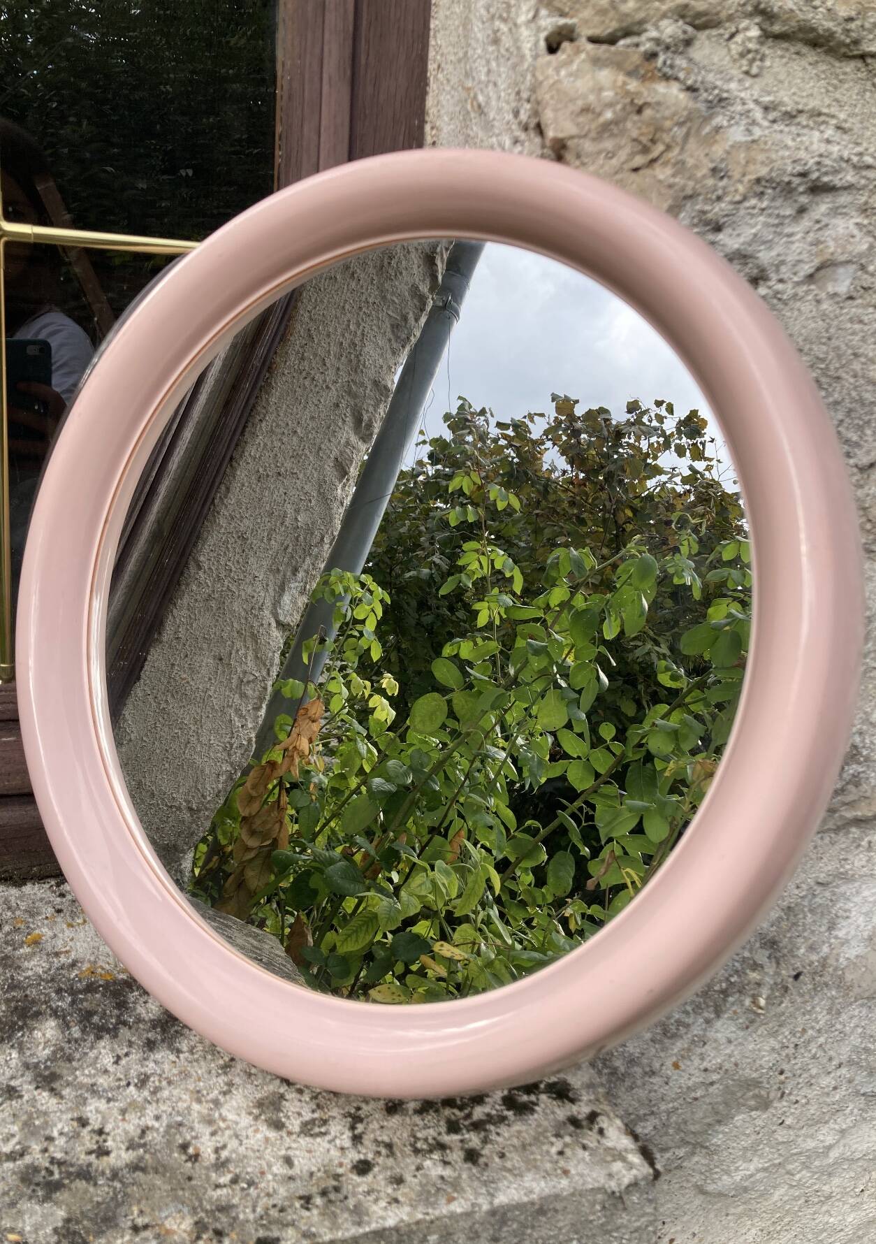 Vintage pink mirror
