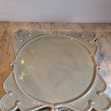7 square plates in grey blue ceramic