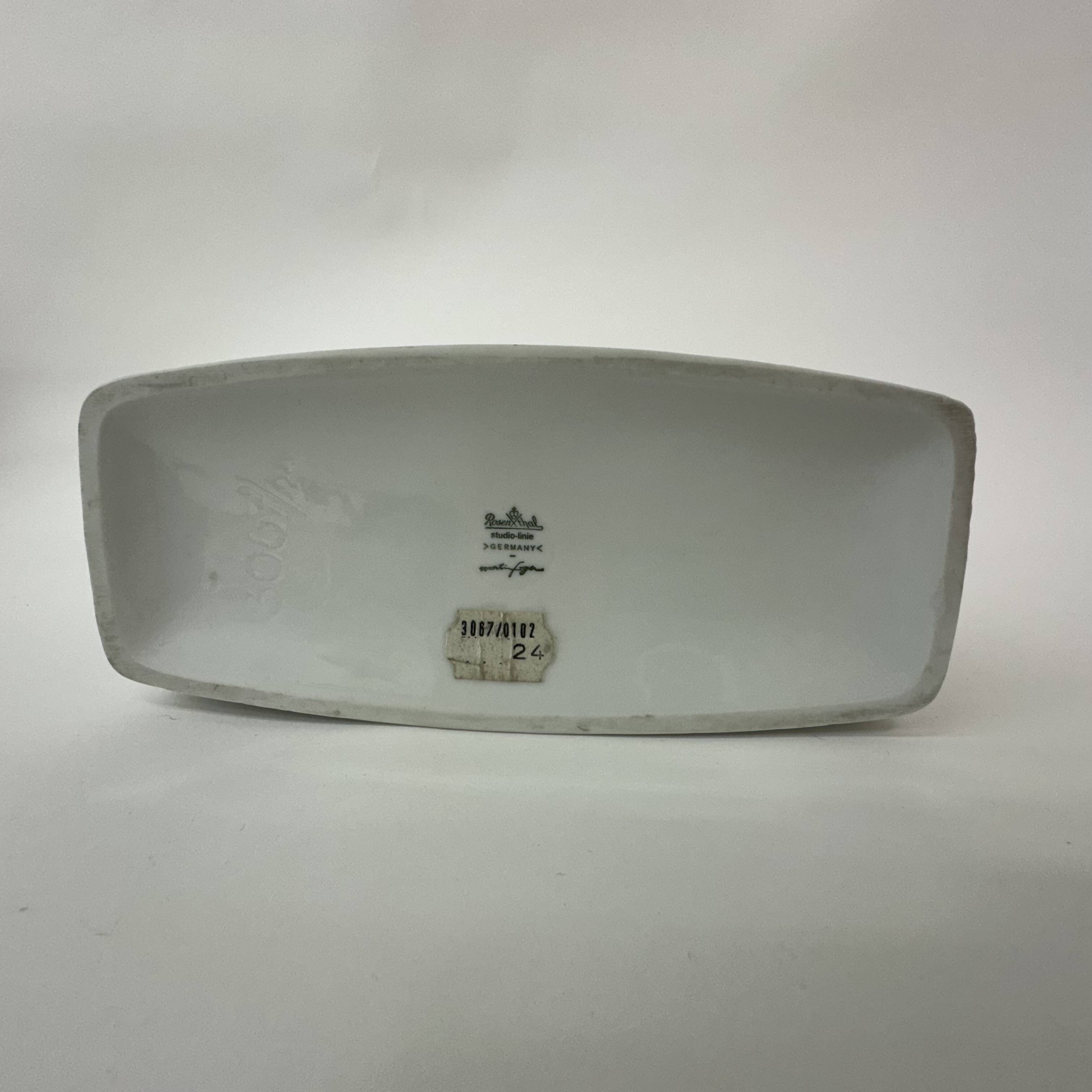 Rare Rosenthal Martin Freyer white ceramic vase , 1960’s