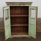 Green patinated glass cabinet